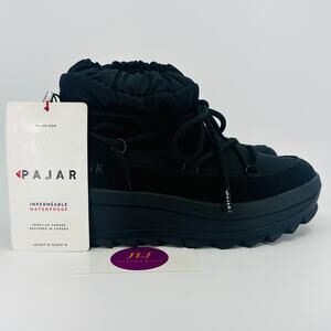 Pajar Women's Taya Low Black Lace Up Waterproof Winter Boots Size 6 US/ 37 EU